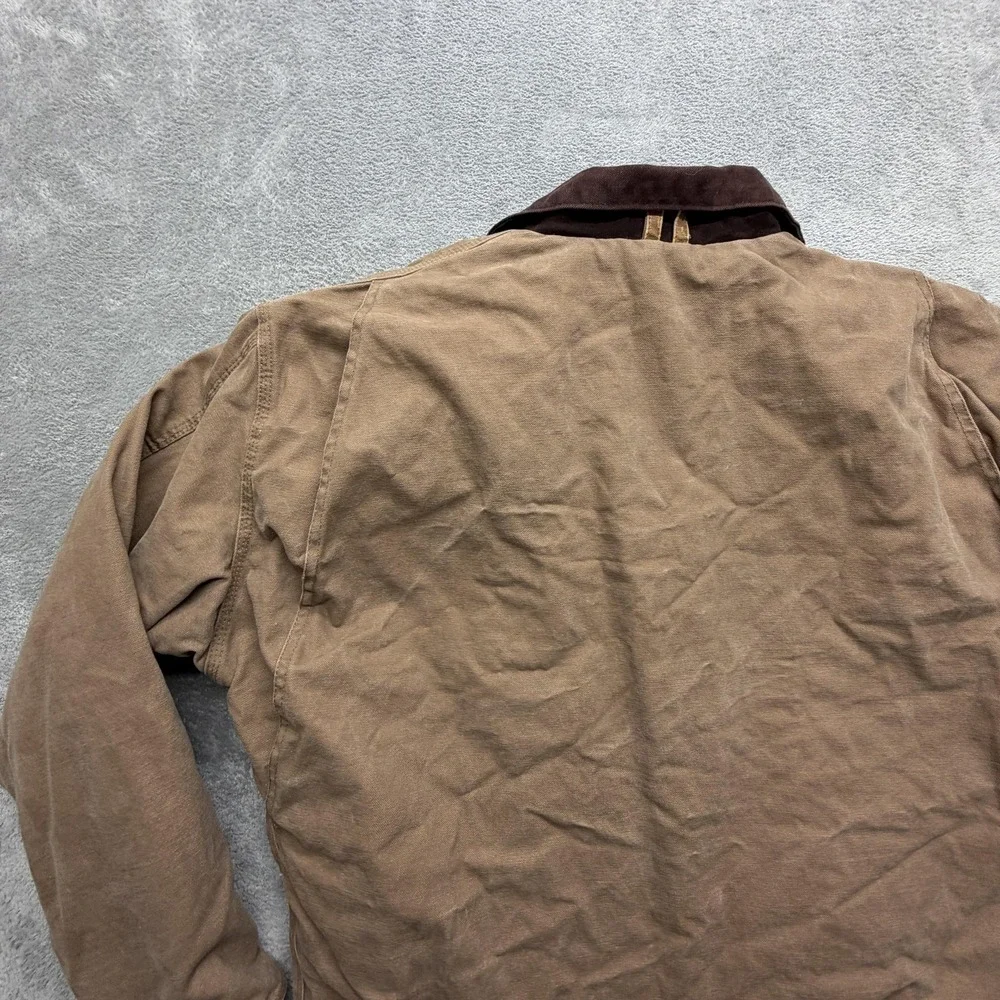 Schmidt Workwear Jacket Mens XLT‎ Brown Bomber Lined Insulated Pockets Canvas